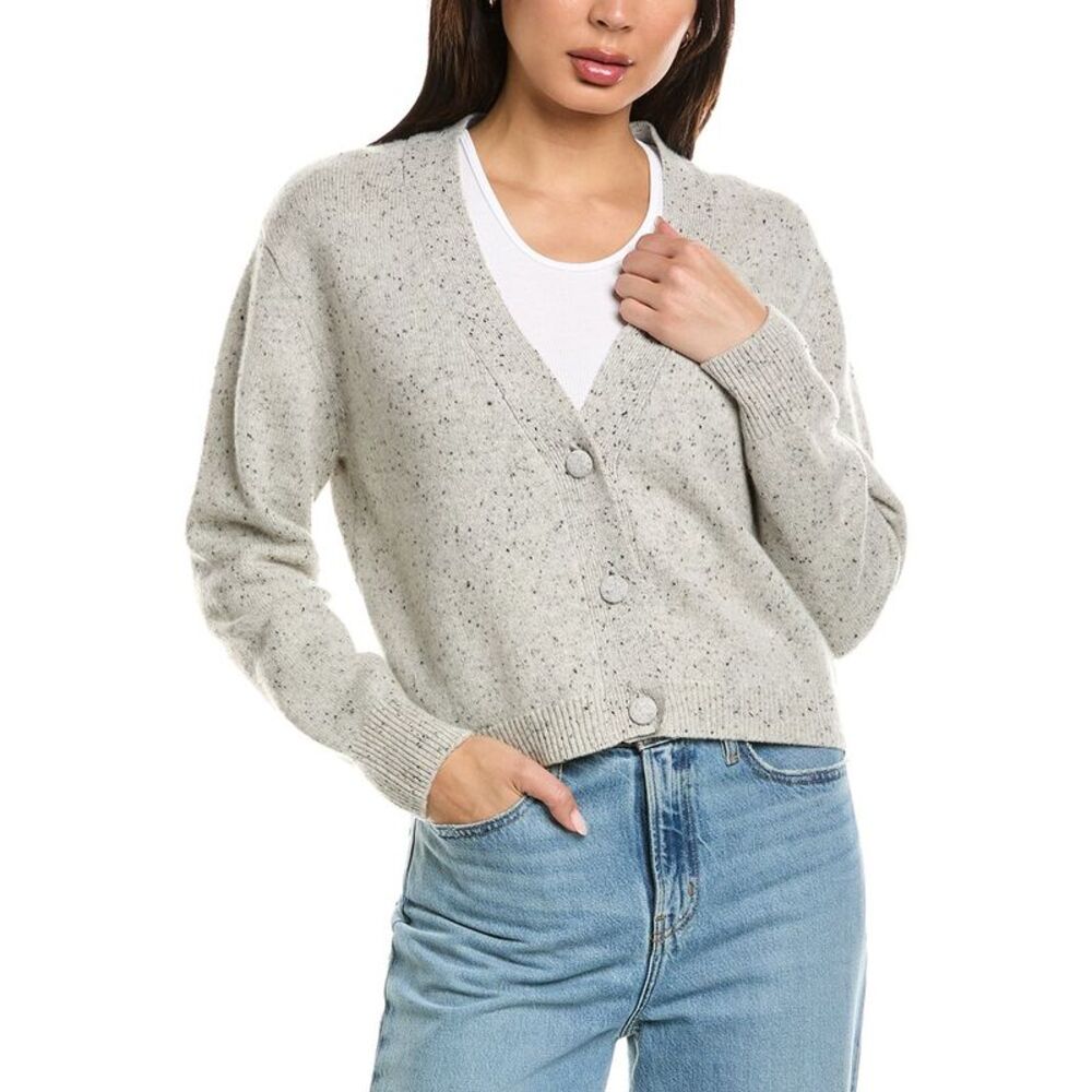 Brodie Cashmere Womens  Coco Crop 100% Cashmere Cardigan
